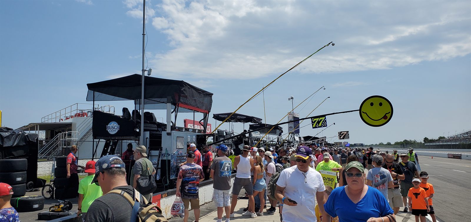 Pit road fan walk and garage access